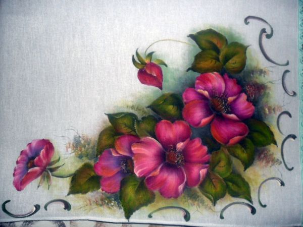 Pano de prato - ref14 - pintado à mão