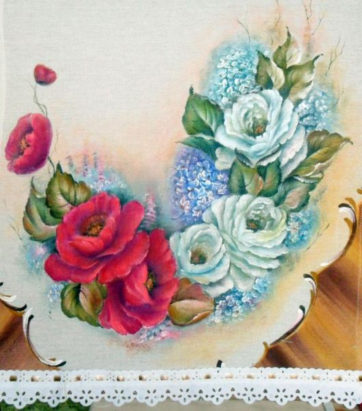 Pano de prato - ref04 - pintado à mão