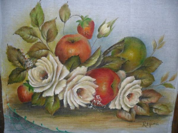 Pano de prato - ref28 - pintado à mão