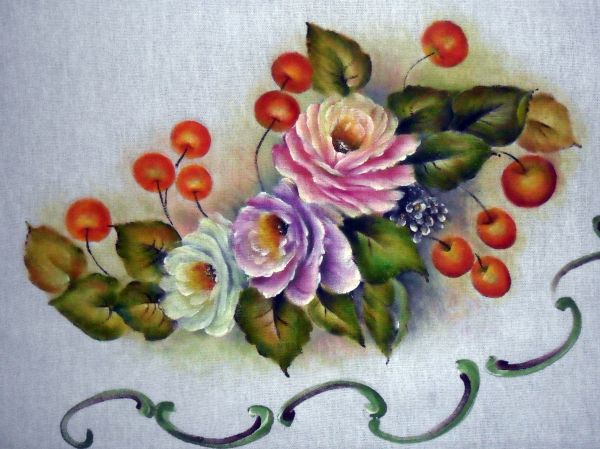 Pano de prato - ref26 - pintado à mão