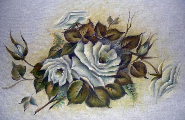 Pano de prato - ref23 - pintado à mão