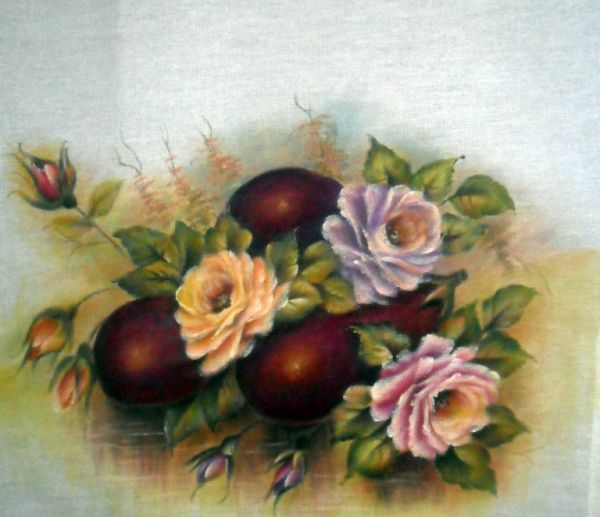 Pano de prato - ref18 - pintado à mão